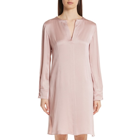 Mansur Gavriel Hammered Silk Tunic Dress - Picture 1 of 7